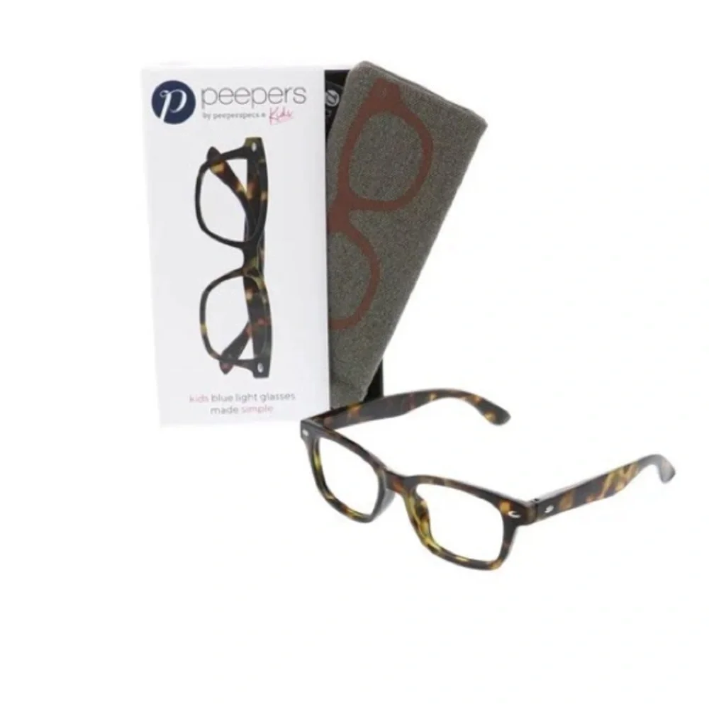 Peepers Blue Light Filtering Eyeglasses for Kids, New in Box, Brown Tortoise